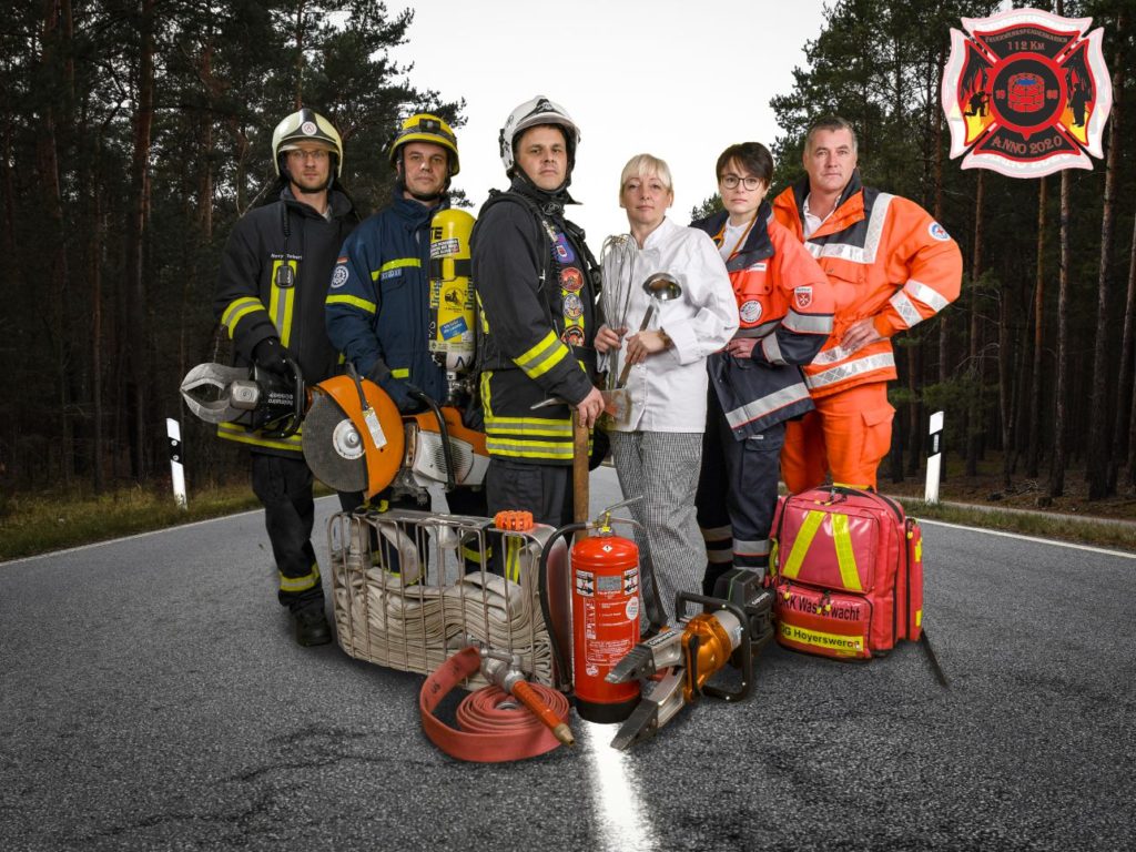 Vorstellung Team des 112 km Feuerwehrspendenmarschs